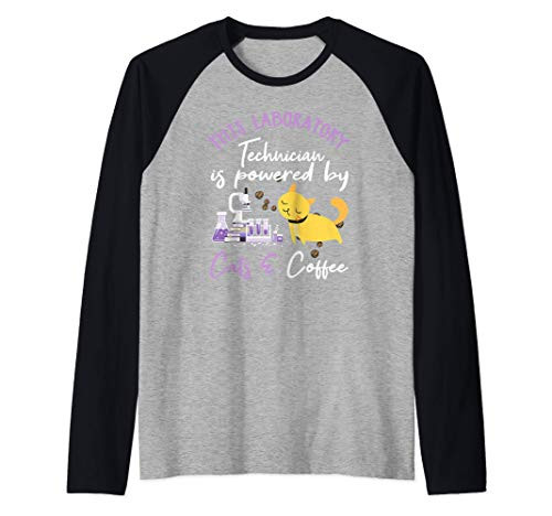 Laboratory Technician Cat Shirt Lab Tech Cat Lover Gift Raglan Baseball Tee
