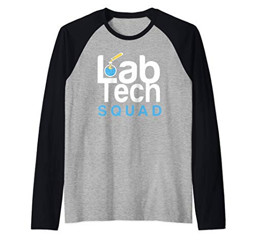 Lab Tech Squad Shirt Laboratory Technician Gift Raglan Baseball Tee