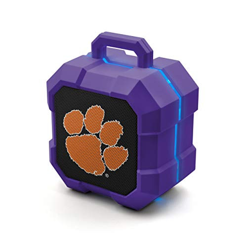 NCAA Clemson Tigers Shockbox LED Wireless Bluetooth Speaker Team Color