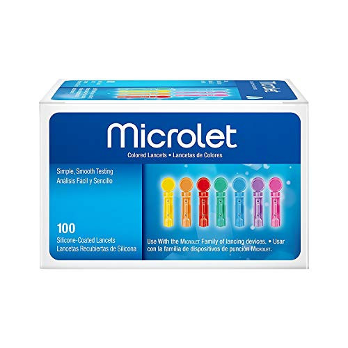 Microlet Colored Lancets 100 Each Pack of 2