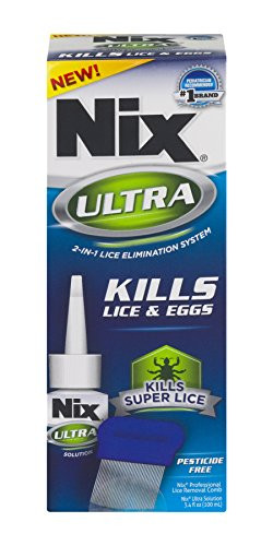 Nix Ultra 2-in-1 Lice Treatment | Pesticide Free and Non Toxic | Kills Super Lice and Eggs by Suffocation | 3.4 Fluid Ounces