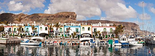 Posterazzi Buildings at The Waterfront Puerto de Mogan Gran Canaria Spain Poster Print 27 x 9 Varies