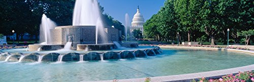 Posterazzi Fountain and US Capitol Building in Morning Washington DC Poster Print 27 x 9 Varies Posterazzi Fountain and US Capitol Building in Morning Washington DC Poster Print 27 x 9 Varies