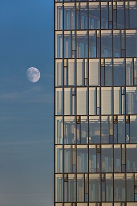 Moon and glass building Reykjavik Iceland Poster Print 27 x 9 Moon and glass building Reykjavik Iceland Poster Print 27 x 9