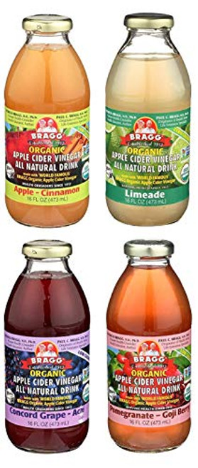 Bragg Apple Cider Beverage Variety Pack Apple Cinnamon Limeade Concord Grape-Acai and Pomegranate-Goji Berry 16 Oz 1 Pack of Each Flavor Bragg Apple Cider Beverage Variety Pack Apple Cinnamon Limeade Concord Grape-Acai and Pomegranate-Goji Berry 16 Oz 1 Pack of Each Flavor