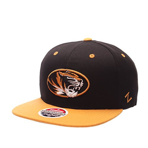 NCAA Zephyr Missouri Tigers Mens Z11 Snapback Hat Adjustable Size Team Color