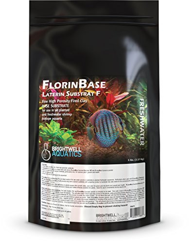 Brightwell Aquatics FlorinBase Laterin Substrat F - Fine Granular High Porosity Clay Base Substrate for Planted and Freshwater Shrimp Aquaria 5 lbs