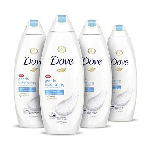 Dove Body Wash Instantly Reveals Visibly Smoother Skin Gentle Exfoliating Effectively Washes Away Bacteria While Nourishing Your Skin 22 oz 4 Count