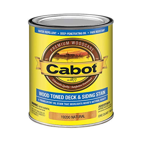 Cabot 140_0019200_005 Wood Toned Deck Siding Low VOC Exterior Stain Quart Natural Cabot 140_0019200_005 Wood Toned Deck Siding Low VOC Exterior Stain Quart Natural