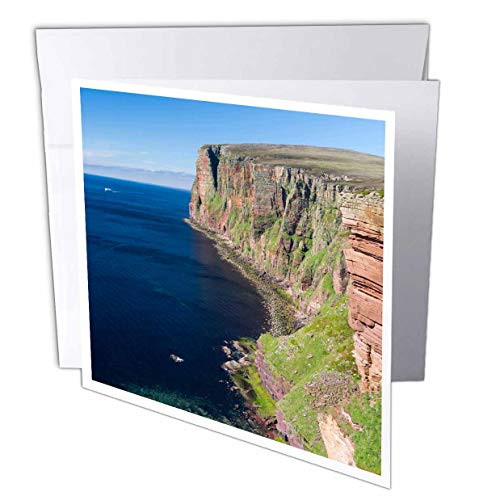3dRose Brae Brough Cliffs and St_ Johns Head Orkney Islands Scotland Greeting Cards Set of 12 gc-188787-2