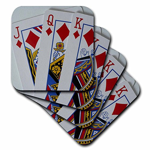 3dRose LLC cst-7314-2 Play Cards Soft Coasters Set of 8 3dRose LLC cst-7314-2 Play Cards Soft Coasters Set of 8