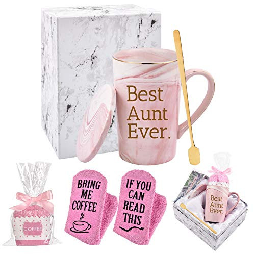 Best Aunt Ever Mug Aunt Gifts from Niece and Nephew Mothers Day Gifts for Aunt Funny Birthday Gifts for Aunt from Niece Aunt Coffee Cup 14 Oz Pink with Gift Box Cupcake Socks Best Aunt Ever Mug Aunt Gifts from Niece and Nephew Mothers Day Gifts for Aunt Funny Birthday Gifts for Aunt from Niece Aunt Coffee Cup 14 Oz Pink with Gift Box Cupcake Socks