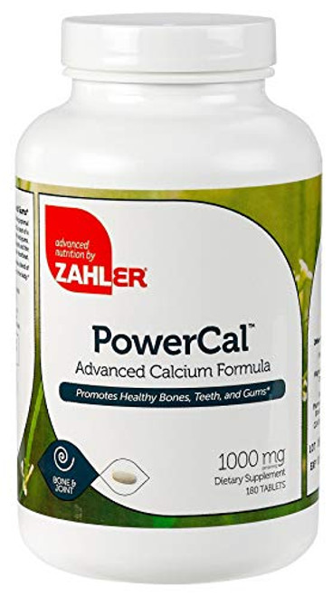 Zahler PowerCal Calcium Supplement with Vitamin D Promotes Healthy Bones Teeth and Gums Certified Kosher 180 Tablets Zahler PowerCal Calcium Supplement with Vitamin D Promotes Healthy Bones Teeth and Gums Certified Kosher 180 Tablets