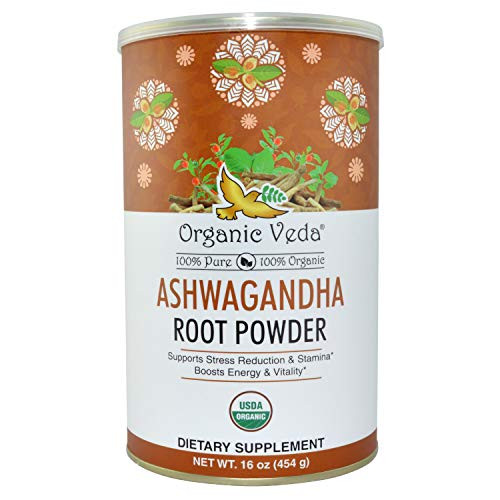 Organic Veda USDA Certified Organic Ashwagandha Root Powder 1 lb