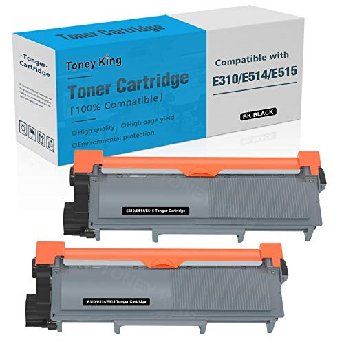 Compatible E310 E514 E515 Toner Cartridge Replacement for Dell E514dw E310dw E515dw E515dn Printer Toner Cartridges  Dell PVTHG 593-BBKD P7RMX 2600 Page High Yield 2PK x Black  by Toney King