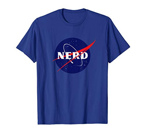 Funny NASA Nerd Logo Parody Science Astronomy Astronaut T-Shirt