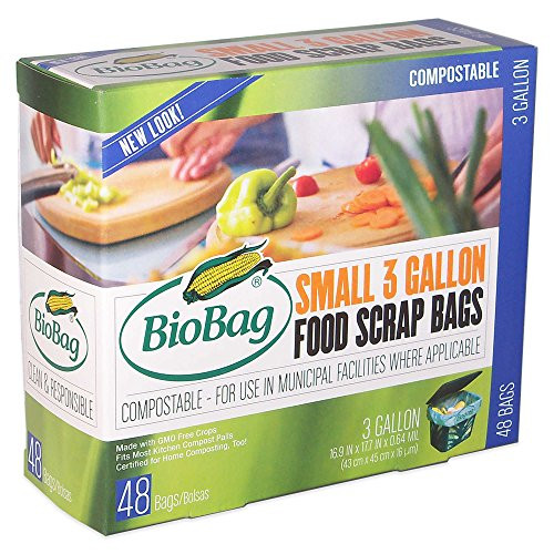 BioBag 48-Count 3-Gallon Compostable Bags for Food Scrap Disposal 1