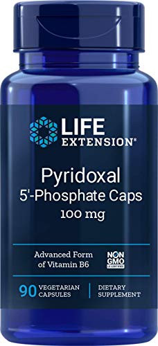 Life Extension Pyridoxal 5-Phosphate Caps 100 mg P5P 90 Veg Capsules - Advanced Vitamin B6 Supplement