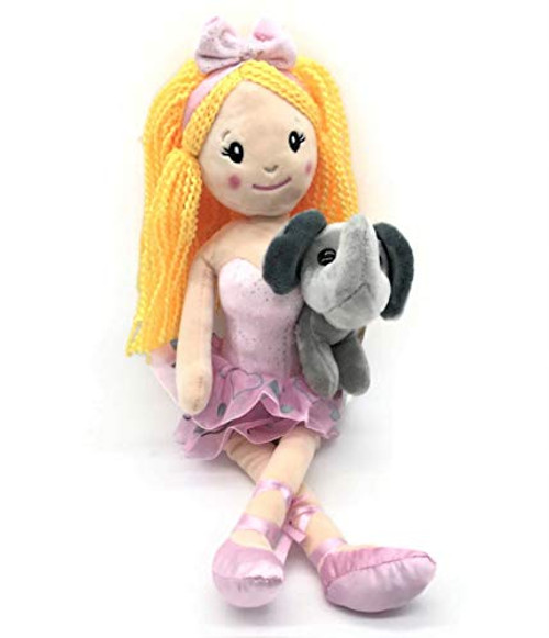 The Petting Zoo Ballerina Doll with Small Elephant Stuffed Animal- Great Gifts for Girls Blonde Hair-17 Inches The Petting Zoo Ballerina Doll with Small Elephant Stuffed Animal- Great Gifts for Girls Blonde Hair-17 Inches