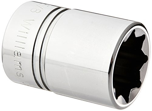 Williams ST-820 1/2 Drive Shallow Socket, 8- Point, 5/8-Inch