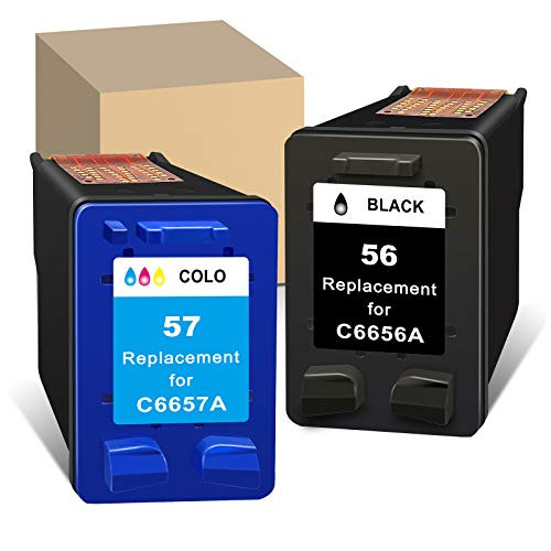 ATOPolyjet Remanufactured Ink Cartridges for HP 56 57 Combo Pack C9321BN C6656AN C6657AN for Deskjet 5850 5650 5550 5150 Photosmart 7150 7350 7260 7450 7550 7760 7960 PSC 2210 2510 Printers
