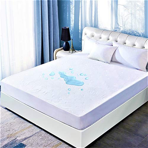 Waterproof Mattress Protector Twin Size Air Cotton Premium Soft Hypoallergenic Breathable Mattress Pad CoverBamboo Fiber Pad Mattress CoverFitted Deep Pocket Vinyl Free Noiseless Matressprotector Waterproof Mattress Protector Twin Size Air Cotton Premium Soft Hypoallergenic Breathable Mattress Pad CoverBamboo Fiber Pad Mattress CoverFitted Deep Pocket Vinyl Free Noiseless Matressprotector