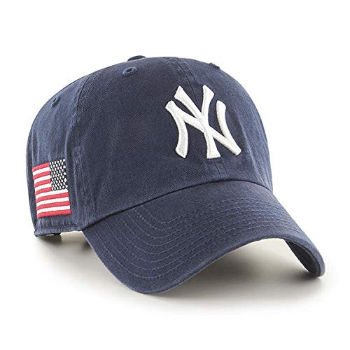 47 New York Yankees Clean Up Hat Cap NavyWhiteUSA American Flag Patch