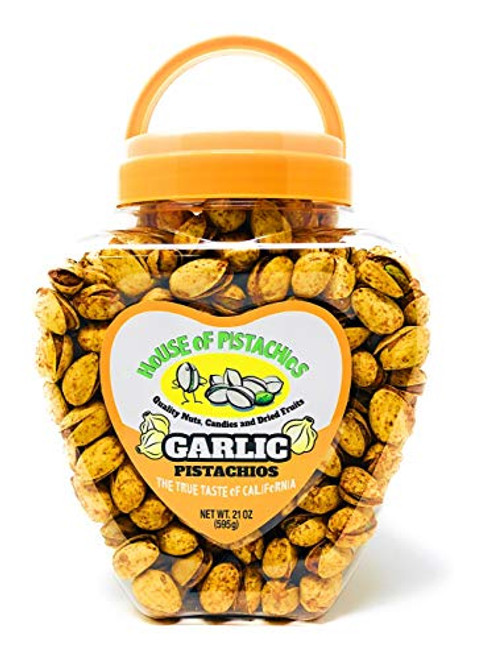House of Pistachios Garlic Flavored Pistachios - Real Flavor Family Recipe California Grown 21 Ounces House of Pistachios Garlic Flavored Pistachios - Real Flavor Family Recipe California Grown 21 Ounces