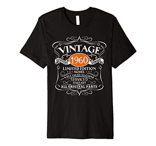 Vintage 1960 60th Birthday All Original Parts Gift Premium T-Shirt