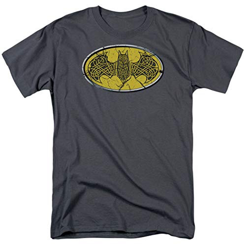 Batman Celtic Logo DC Comics T Shirt   Stickers X-Large Charcoal