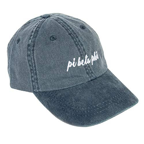 Desert Cactus Pi Beta Phi N Sorority Baseball Hat Cap Cursive Name Font Pi Phi Midnight Blue