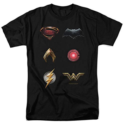 Justice League Movie DC Comics T Shirt   Stickers Large Justice League Movie DC Comics T Shirt   Stickers Large