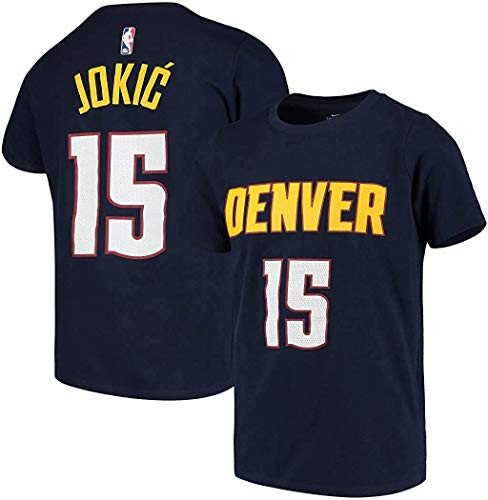 Outerstuff Nikola Jokic Denver Nuggets 15 Navy Blue Youth Name   Number Player T-Shirt X-Large 1820