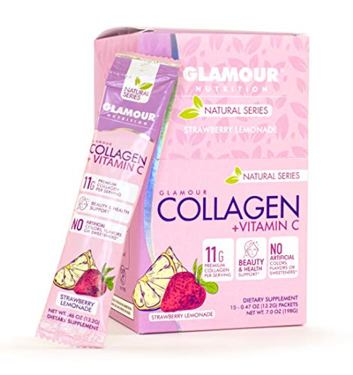 Collagen Peptides Powder Stick Pack Supplement Premium Grass-Fed Hydrolyzed Collagen Protein with Vitamin C Non GMO Dairy Free Gluten Free Strawberry Lemonade Flavor 15 Packs Collagen Peptides Powder Stick Pack Supplement Premium Grass-Fed Hydrolyzed Collagen Protein with Vitamin C Non GMO Dairy Free Gluten Free Strawberry Lemonade Flavor 15 Packs