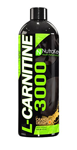 NutraKey L-Carnitine 3000 Liquid Fat Burner Orange Delight 31 Servings