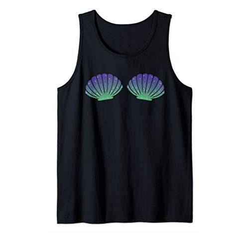 Mermaid Sea Shell Bra Swimsuit Halloween Costume Girl Tank Top