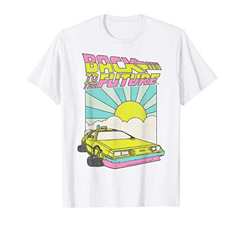 Back To The Future DeLorean Sunrise Cartoon T-Shirt