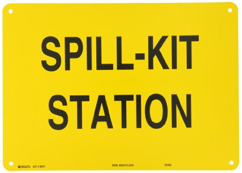 Brady 30671 14 Width x 10 Height B-555 Aluminum Black on Yellow Chemical and Hazardous Materials Sign Legend Spill-Kit Station Brady 30671 14 Width x 10 Height B-555 Aluminum Black on Yellow Chemical and Hazardous Materials Sign Legend Spill-Kit Station