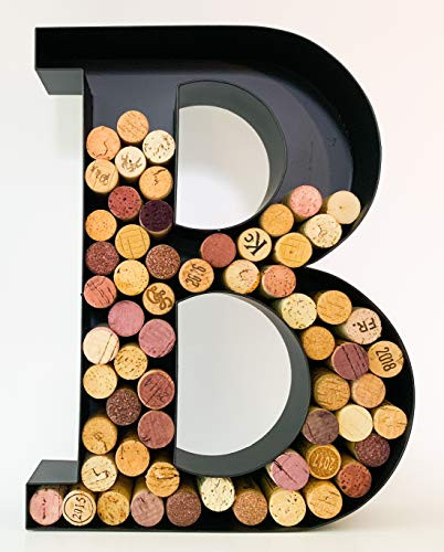Wine Cork Holder - Metal Monogram Letter A-Z Letter B