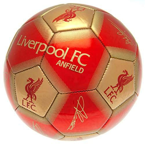 Liverpool FC Signature Soccer Ball Size 5 RedGold