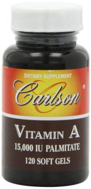 Carlson Labs Vitamin A Palmitate, 15000 IU, 120 Softgels
