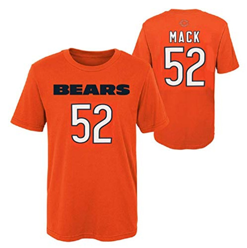 Khalil Mack Chicago Bears NFL Apparel Youth 8-20 Orange Alternate Mainliner Player Name Number T-Shirt Youth X-Large 18-20 Khalil Mack Chicago Bears NFL Apparel Youth 8-20 Orange Alternate Mainliner Player Name Number T-Shirt Youth X-Large 18-20
