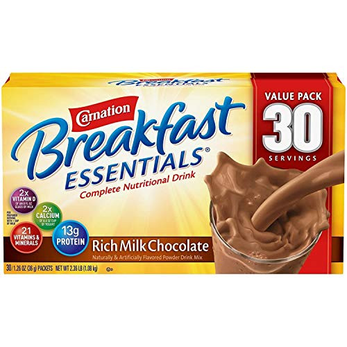 Carnation Breakfast Essentials Complete Nutritional Drink Rich Milk Chocolate - 30 Servings