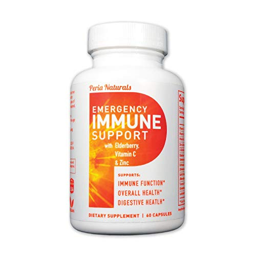 Elderberry All-in-ONE Immune   Gut Health Support  with Zinc Vitamin C Probiotics Turmeric Echinacea Garlic Antioxidants Made in USA 60 Vegan Capsules