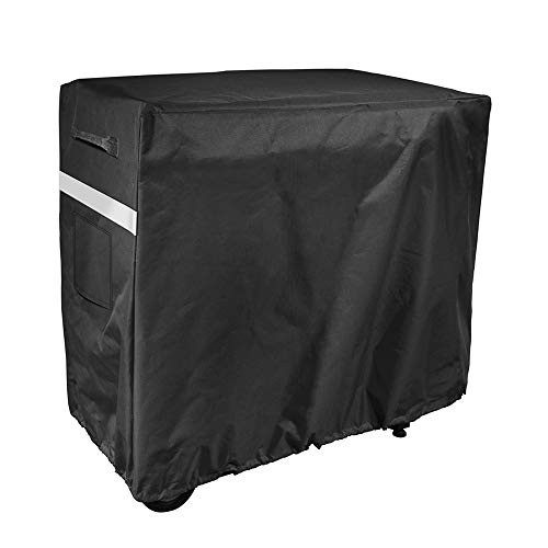 QuliMetal Full Size Grill Cover for Camp Chef FTG600 Flat Top Grill Patio Cover Weather Resistant   Waterproof 600D Heavy Duty Grill Cover with Support Pole to Prevent Water Leaking