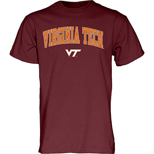 Elite Fan Shop Virginia Tech Hokies Tshirt Varsity Maroon Arch Over - XX-Large