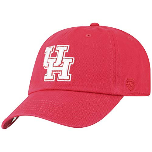 Top of the World Houston Cougars Mens Relaxed Fit Adjustable Hat Team Color Primary Icon Adjustable