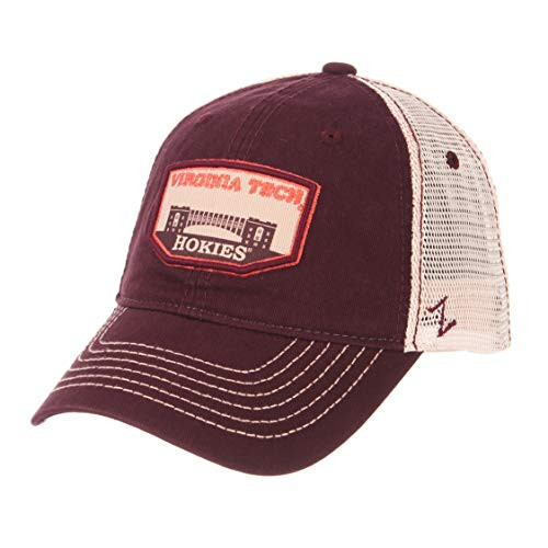 NCAA Zephyr Virginia Tech Hokies mens Trademark Relaxed Hat Adjustable Washed TeamWhite