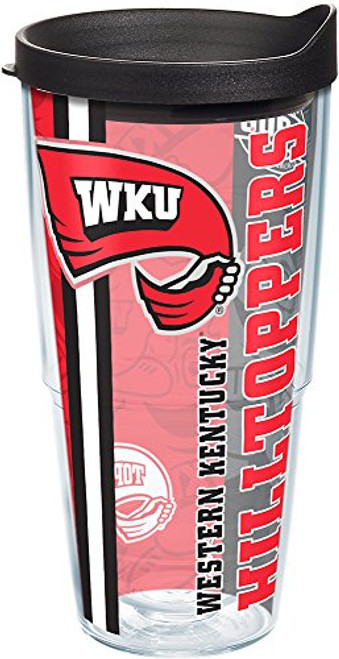 Tervis Western Kentucky Hilltoppers College Pride Tumbler with Wrap and Black Lid 24oz Clear Tervis Western Kentucky Hilltoppers College Pride Tumbler with Wrap and Black Lid 24oz Clear