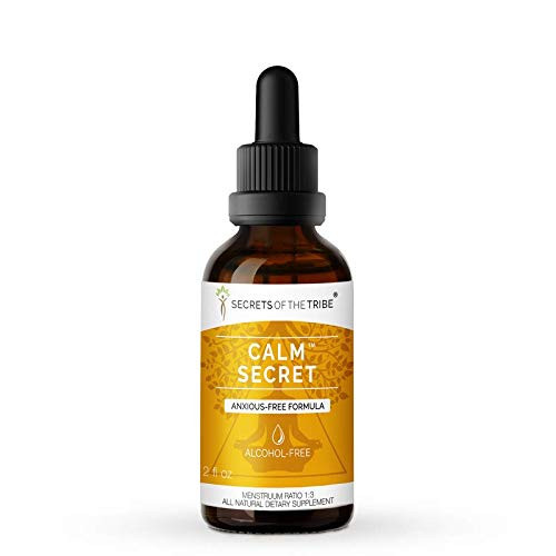 Secrets Of The Tribe - Calm Secret Herbal Supplement Blend Drops Alcohol-Free Liquid Extract Anxious-Free Formula 2 fl oz Secrets Of The Tribe - Calm Secret Herbal Supplement Blend Drops Alcohol-Free Liquid Extract Anxious-Free Formula 2 fl oz
